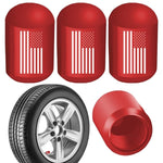 4pcs /Set Car Tire Capsule Aluminum Alloy Screw Dustproof Valves, Black, Red, Blue