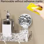 Bathroom No-Punch Suction Cup Shelf Household Restroom Wall Mounted Organizing Rack