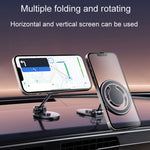 Magnetic Folding Car Phone Holder Rotatable Dashboard Stick-On Navigation Stand, D33