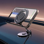 Magnetic Folding Car Phone Holder Rotatable Dashboard Stick-On Navigation Stand, D33
