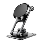 Foldable Suspension Car Phone Holder Magnetic Adhesive Type Metal Navigation Stand, D30