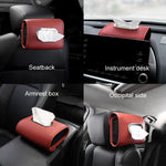 Auto Armrest Tissue Box Car Seat Back Hanging Napkin Pack Cover