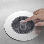 Pop Up Kitchen Sink Drain Strainer Stopper Combo Anti-Clog and Easy Clean, Sink Drain Strainer Stopper