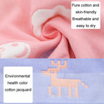 2pcs Dual Sided Newborn Baby Petal Waterproof Bib Six Layers Gauze Cotton Plum Bib, Cedar Pink