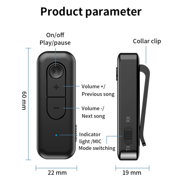 2 In 1 AUX Bluetooth 5.3 Receiver Transmitter USB Audio Adapter, C28