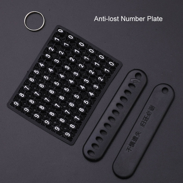 For BMW Car Key Cover Multifunctional Keychain Anti-Lost Number Plate, A, B, C, D, E, F
