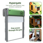Solar Powered Automatic Chicken Coop Door 4 Modes Automatic Chicken Door with Remote Control, Solar