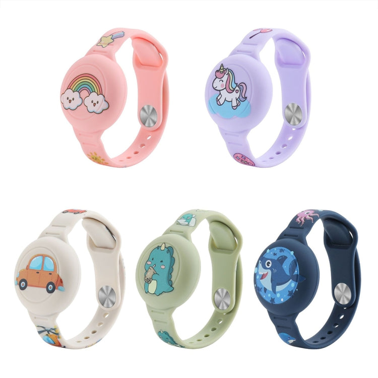 For AirTag 2nd Gen / AirTag 1st Gen Cartoon Watch Strap Locator Silicone Protective Cover Anti-Lost Device Case