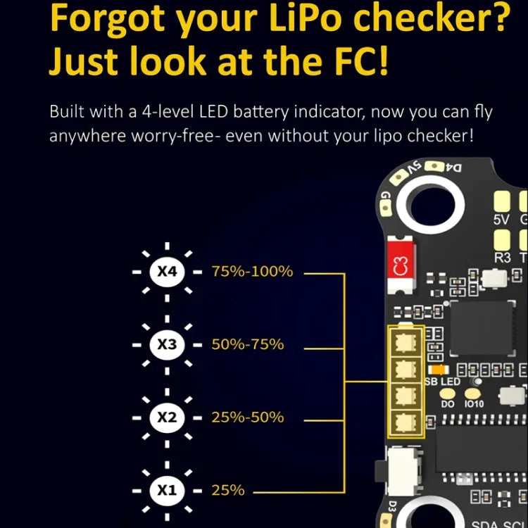 3-6S Lipo Barometer For RC Drone, SpeedyBee BLS 50A 4-in-1 ESC