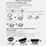 COOLMOON CPU Cooler Desktop Computer Auto Color Change Multi-Platform Mute Cooling Fan, CM-BF-RGB