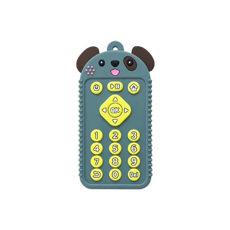 Cartoon Reomte Baby Teething Toys Silicone Baby Teether for Newborn Toddlers Infants, Puppy Black, Puppy Blue, Puppy Green, Bunny Black, Bunny Blue, Bunny Green, Bear Black, Bear Blue, Bear Green
