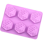 6 Grids Bee Hive Silicone Cake Molds Handmade Aroma Soap Mould, 6 Grids Bee Hive