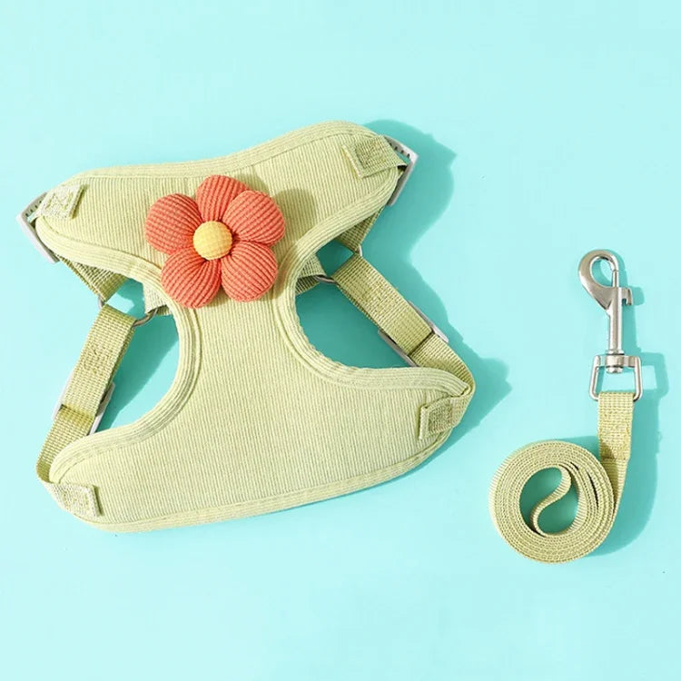 Pet Puppy Dog Leash Vest Teddy Chest Belt Chain Dog Walking Leash, S, M, L, XL