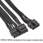 For EVGA 10Pin / 18Pin To 24Pin Flat Cable Module Cable Graphics Card Block Cord, 60cm For EVGA