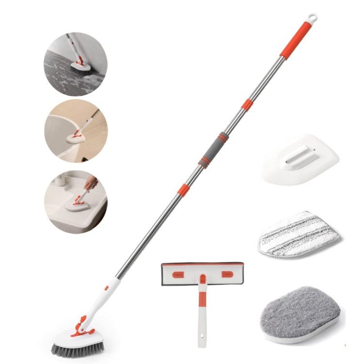 Shower Cleaning Brush With 52 Inch Adjustable Handle Tub Tile Scrubber Brush, Set 1, Set 2, Set 3, Set 4, Set 5