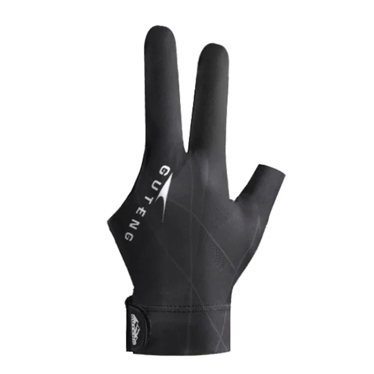 GUTENG Three Finger Thin Breathable Wear-Resistant Non-Slip Snooker Billiard Gloves, Left Hand Half Finger (Printed Black), Left Hand Half Finger (Printed Blue), Left Hand Full Finger (Gray), Left Hand Full Finger (Printed Black)                       ...
