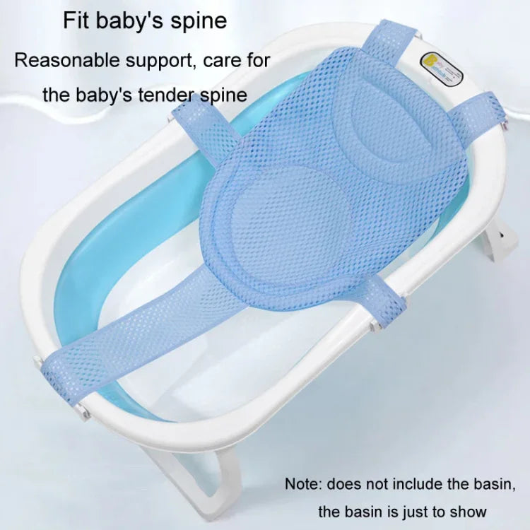 Baby Bath Tub Bathing Support Net Stand Newborn Non-Slip Suspended Shower Mat, 5 Buckle Blue, 5 Buckle Pink, 5 Buckle Green, T-type Blue, T-type Pink, T-type Green