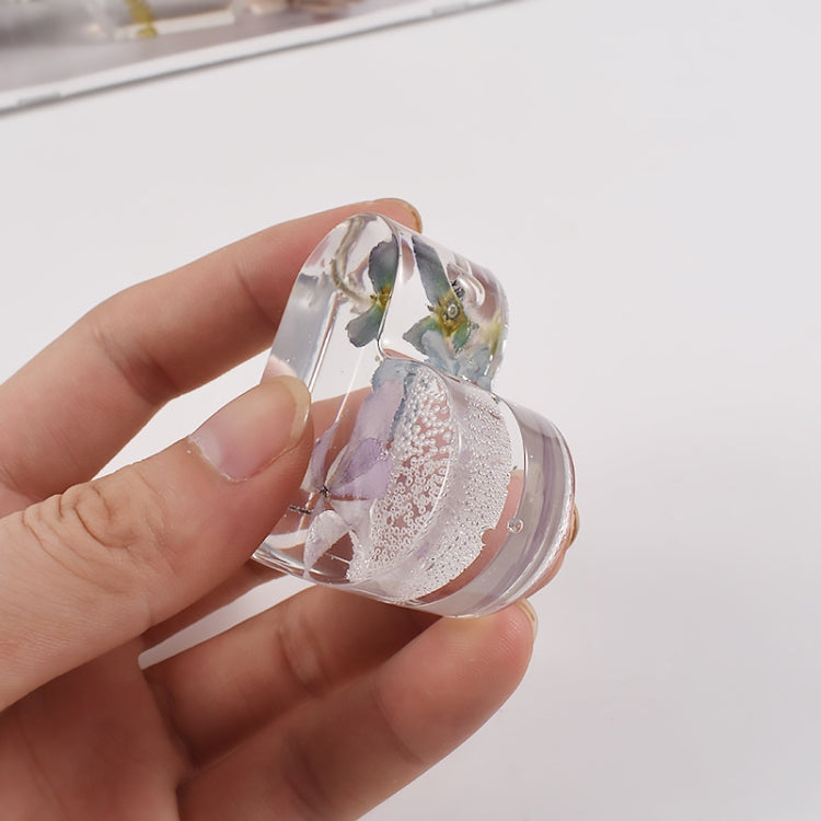 2pcs Business Card Holder Photo Clip Mold DIY Crystal Glue Resin Mold, Semicircle 003, Flower 004, Heart Shape 001, Hexagon 002, Clouds 005, Rainbow 006