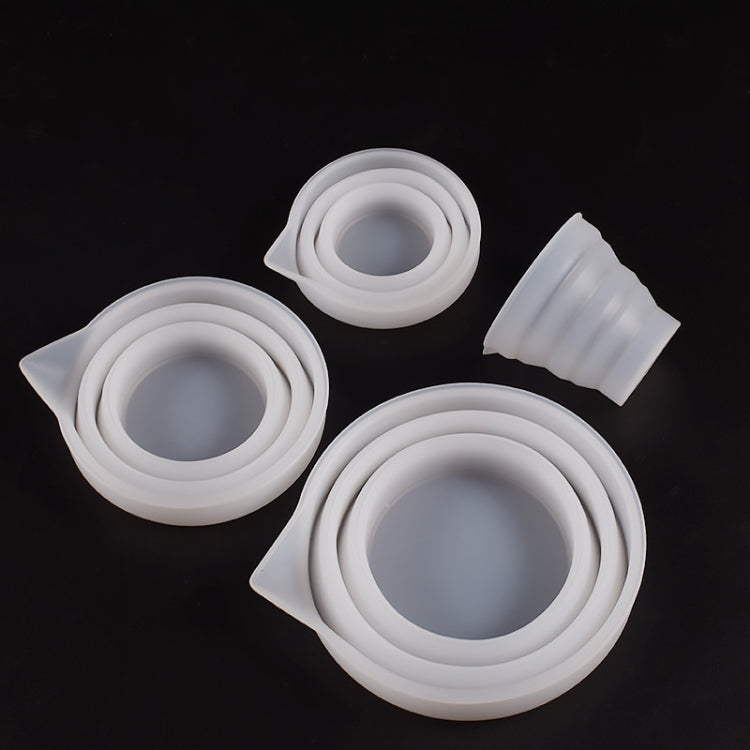 Folding DIY Epoxy Measuring Cup Silicone Mold Candle Plaster Glue Mixing Cup, 5pcs 50ml, 5pcs 100ml, 2pcs 250ml, 2pcs 500ml