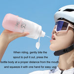 WEST BIKING 750ML Bicycle Water Bottle Portable Outdoor Cycling Water Cup, White Pink Gradient, Black Gray Gradient, Blue Gradient, Dark Green Gradient, Green Pink Gradient, Yellow Green Gradient, Black Green Gradient, Black Red Gradient