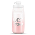 WEST BIKING 620ML Bicycle Water Bottle Portable Outdoor Cycling Water Cup, White Pink Gradient, Black Gray Gradient, Blue Gradient, Dark Green Gradient, Green Pink Gradient, Yellow Green Gradient, Black Green Gradient, Black Red Gradient