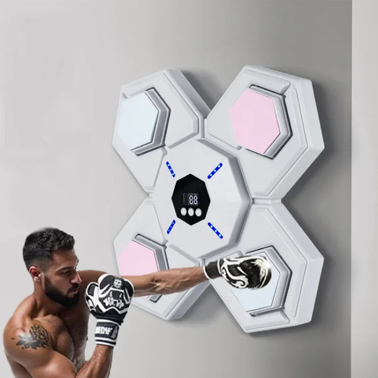 Bluetooth Music Boxing Machine Countable Rechargeable Fitness Equipment, Without Gloves Pink Blue, With Adult Gloves Pink Blue, With Child Golves Pink Blue, With Adult & Child Gloves Pink Blue, Without Gloves Blue, With Adult Gloves Blue