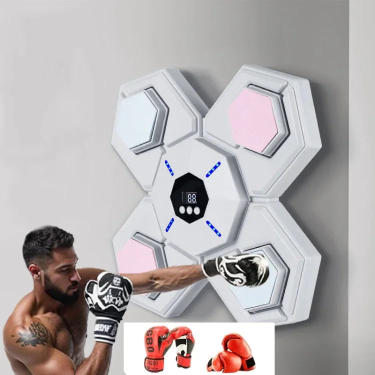 Bluetooth Music Boxing Machine Countable Rechargeable Fitness Equipment, Without Gloves Pink Blue, With Adult Gloves Pink Blue, With Child Golves Pink Blue, With Adult & Child Gloves Pink Blue, Without Gloves Blue, With Adult Gloves Blue               ...
