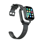K26H 4G kids phone watch featuring a 1.83-inch touch screen and stylish black strap.