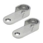 2pcs Wardrobe Closet Rod End Support Bracket Alloy Holder Hardware Furniture Accessories, Thickened, Normal