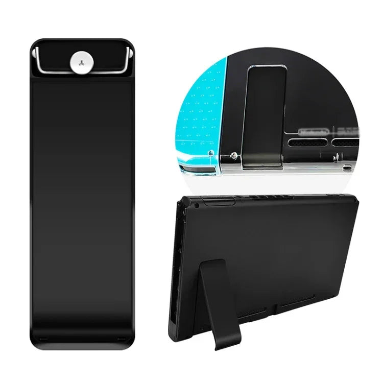 For Nintendo Switch Console 2pcs Replacement Kickstand Back Shell Holder, Black, Transparent White, White, Red, Blue