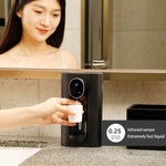 540ml  Automatic Mouthwash Dispenser 3 Levels Quantitative with 2 Magnetic Cups, S7 White, S7 Black