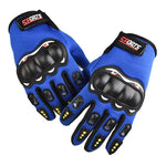 Motorcycle Gloves Men Riding Racing Anti-Slip Hard Shell Outdoor Full Finger Touchscreen Gloves, Average