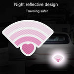 Vehicle Electronic Car Cover Scratches Night Collision Decorative Signal Reflective Warning Stickers, 3pcs / Set