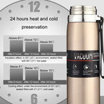 316 Stainless Steel Insulated Mug Large Capacity Vacuum Thermos Outdoor Portable Car Insulated Water Bottle, 800ml, 1000ml