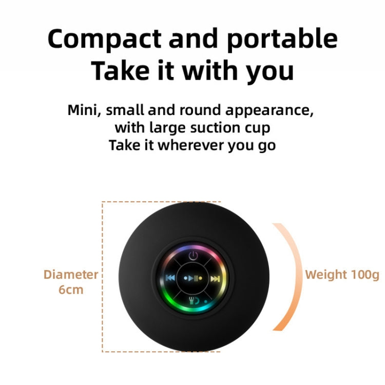 BT-07 Portable Large Suction Cup Waterproof Bathroom Bluetooth Speaker