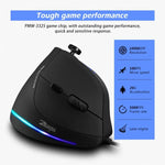 ZELOTES C18 11-Keys RGB Vertical Grip Ergonomic Joystick Programming Gaming Wired Mouse, C18