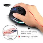 ZELOTES C18 11-Keys RGB Vertical Grip Ergonomic Joystick Programming Gaming Wired Mouse, C18