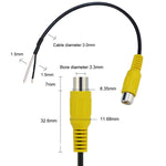 2pcs Car Single AV Audio Cable Lotus Connector RCA Stereo Wire With Shield