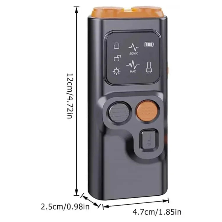 Ultrasonic Dual Head Dog Repeller Bark Stopper With High Power LED Flash Light, P7
