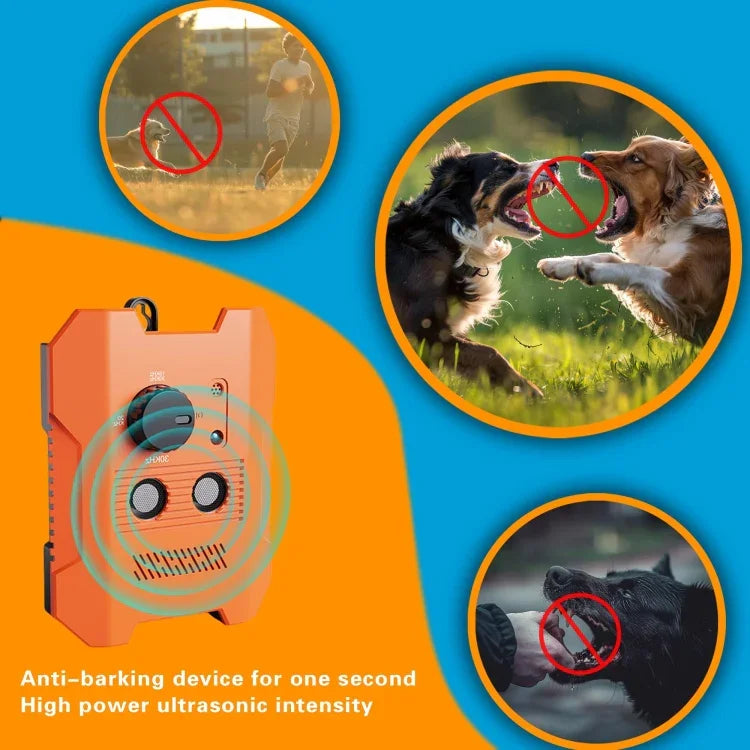 Ultrasonic Bark Stopper Anti-barking Dog Training Device With 3 Modes, D3