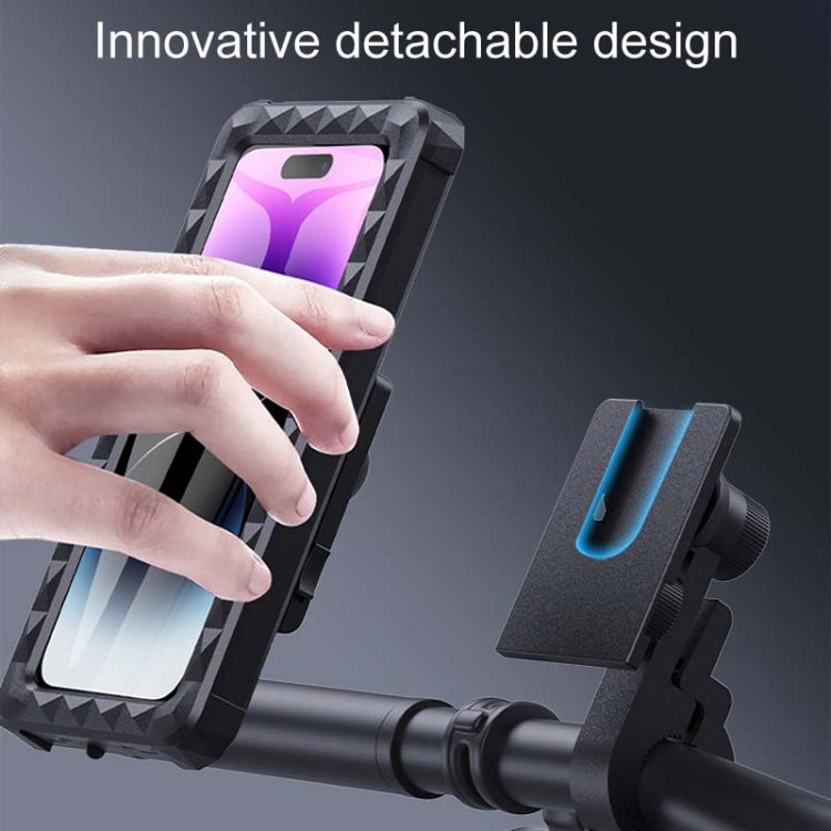 Bicycle Fixed Rotatable Waterproof Cell Phone Navigation Bracket, Handlebar Model, Rearview Mirror Model
