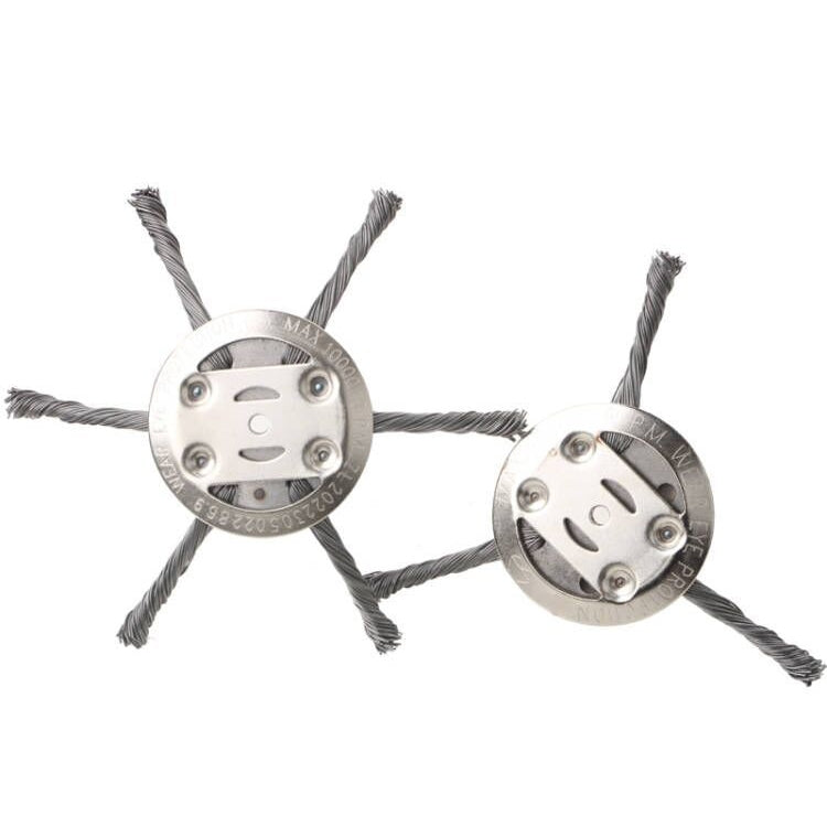 Steel Wire Weeding Wheel Twisted Wire Weeding Disc Mower Blade Accessories, 3-heads, 6-heads