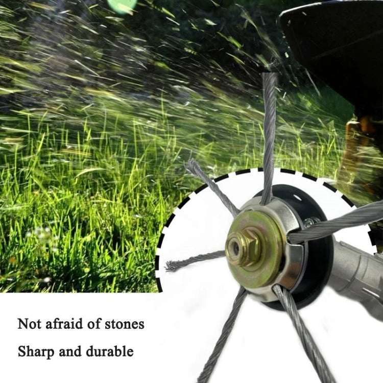 Steel Wire Weeding Wheel Twisted Wire Weeding Disc Mower Blade Accessories, 3-heads, 6-heads