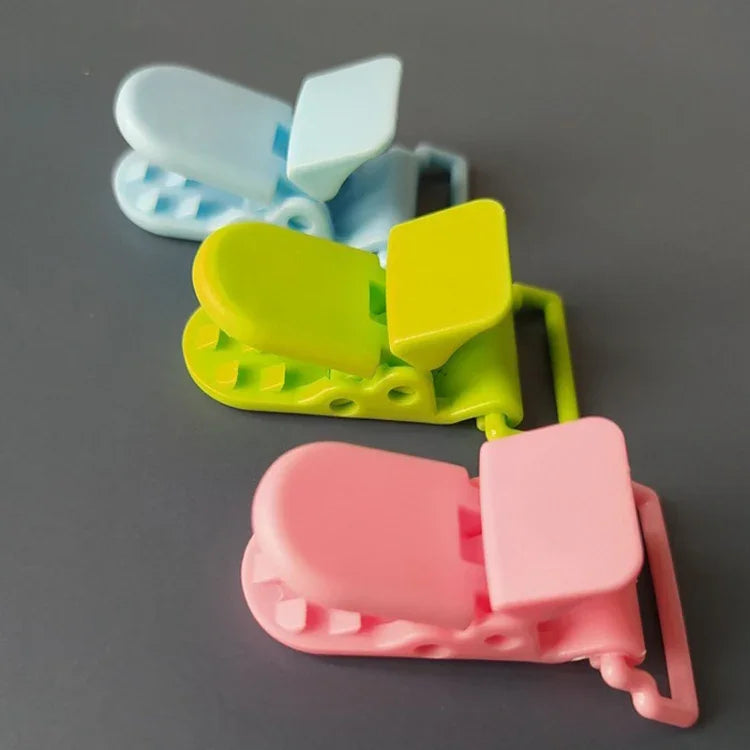 10pcs Baby Pacifier Anti-drop Chain Clips Cartoon Crocodile Clips Pacifier Clamps