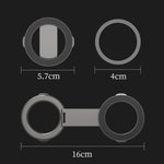 Foldable Double-sided Magnetic Phone Holder Gym Car Universal Stand, Mirror Type Black, Mirror Type Silver