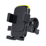 Bicycle and Motorcycle Phone Holder with Hidden Silicone Strap, Handbar, Rearview Mirror