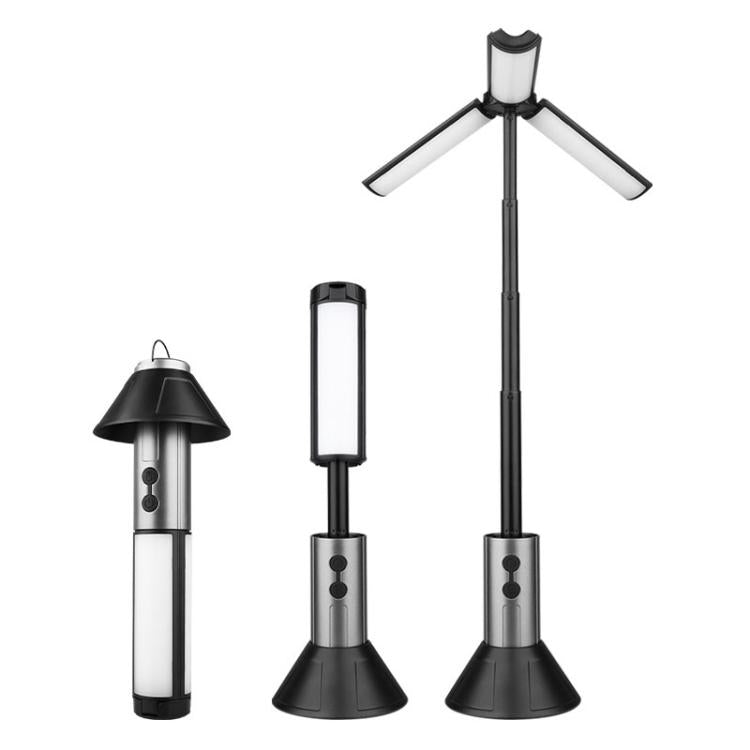 Retractable Camping Lantern Rechargeable Flashlight 25.2-51.8cm Adjustable Height