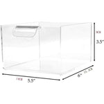 2pcs /Pack Stackable Makeup Drawer Organizer Acrylic Cosmetic Storage Box