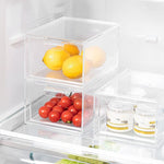 2pcs /Pack Stackable Makeup Drawer Organizer Acrylic Cosmetic Storage Box