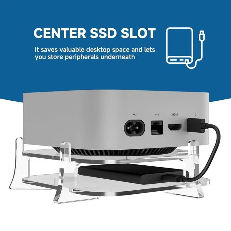 For MAC Mini M4 Desktop Acrylic Storage Bracket, For MAC Mini M4